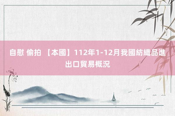 自慰 偷拍 【本國】112年1-12月我國紡織品進出口貿易概況