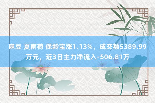 麻豆 夏雨荷 保龄宝涨1.13%，成交额5389.99万元，近3日主力净流入-506.81万